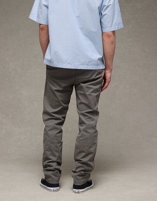 AE Flex Original Straight Khaki Pant desgastado