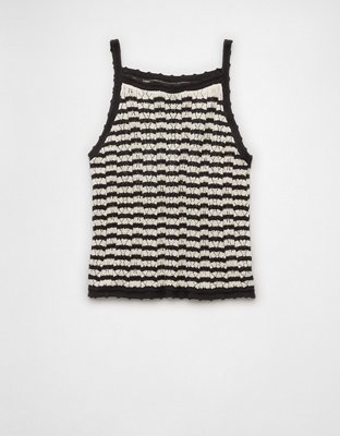 AE High Neck Crochet Tank Top