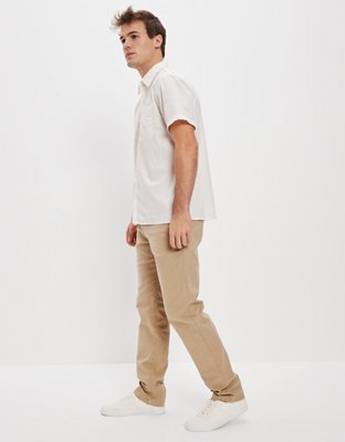 AE Flex Athletic Straight Khaki Pant desgastado