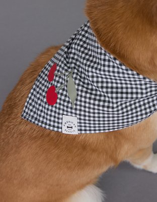 ABO Gingham Cherry Dog Bandana