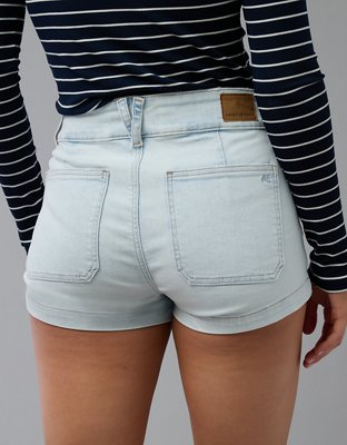 AE Next Level Ripped High-Waisted Denim Short Short